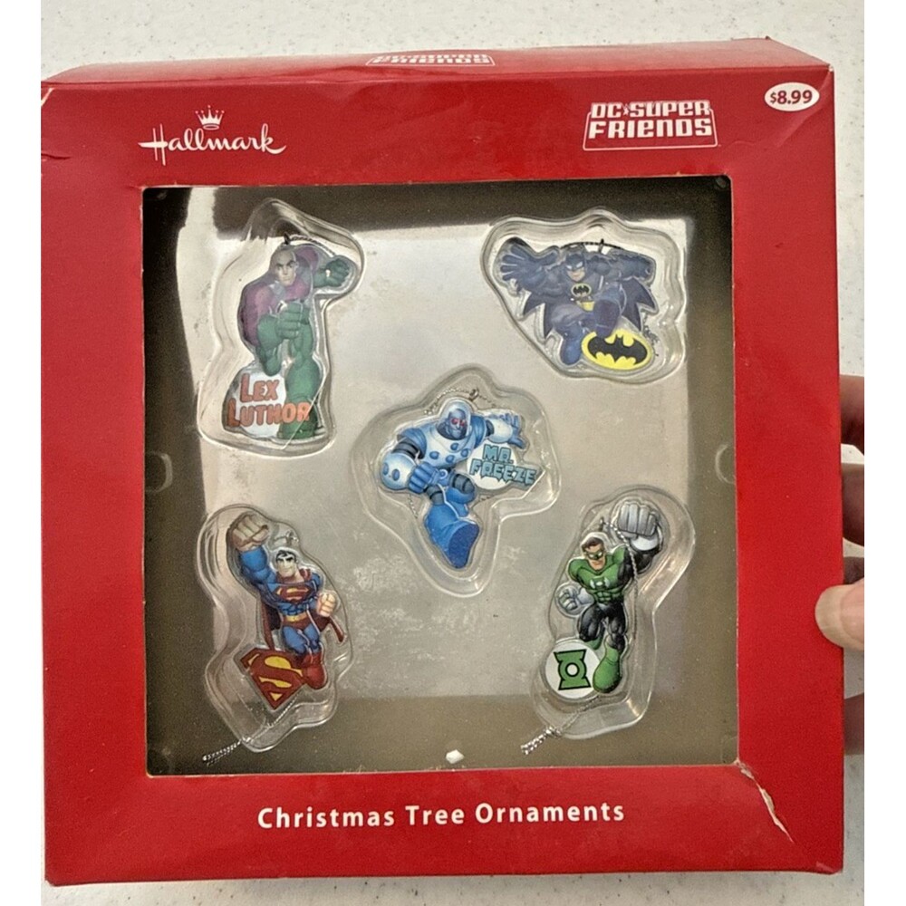 Hallmark DC Super Friends 5-Christmas Tree Ornaments 795902363758